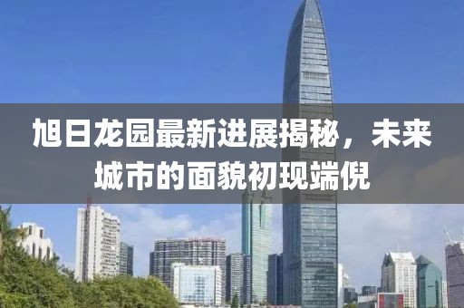 旭日龍園最新進(jìn)展揭秘，未來城市的面貌初現(xiàn)端倪