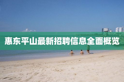 惠東平山最新招聘信息全面概覽
