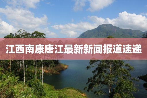 江西南康唐江最新新聞報道速遞