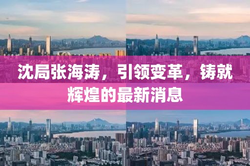 沈局張海濤，引領(lǐng)變革，鑄就輝煌的最新消息