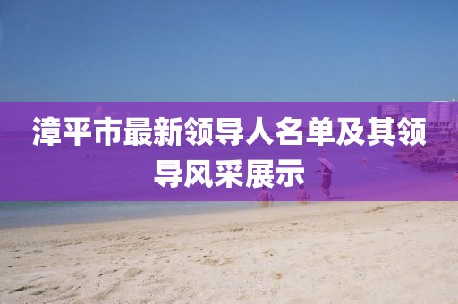 漳平市最新領(lǐng)導(dǎo)人名單及其領(lǐng)導(dǎo)風(fēng)采展示