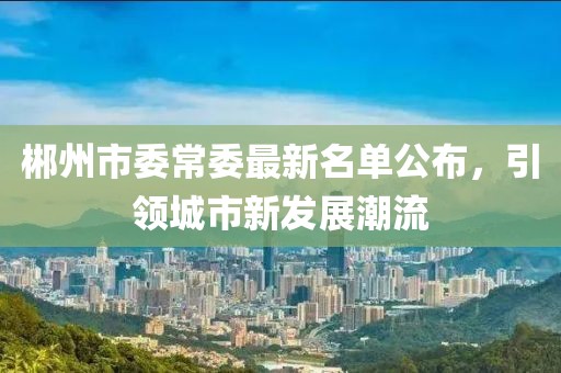 郴州市委常委最新名單公布，引領(lǐng)城市新發(fā)展潮流