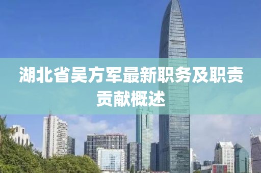 湖北省吳方軍最新職務(wù)及職責(zé)貢獻(xiàn)概述