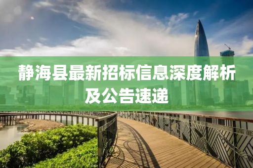 靜海縣最新招標(biāo)信息深度解析及公告速遞