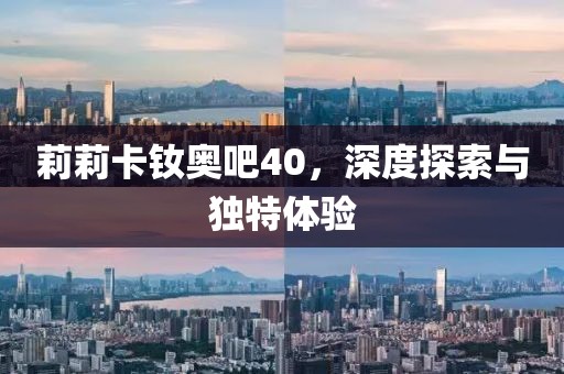 莉莉卡釹奧吧40，深度探索與獨(dú)特體驗(yàn)
