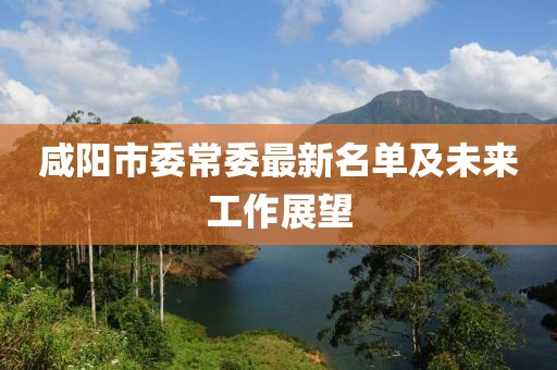 咸陽(yáng)市委常委最新名單及未來(lái)工作展望