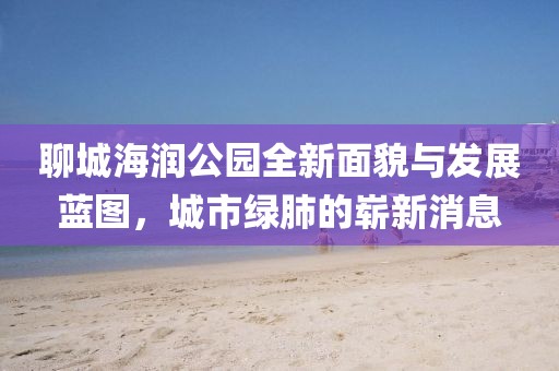 聊城海潤公園全新面貌與發(fā)展藍圖，城市綠肺的嶄新消息
