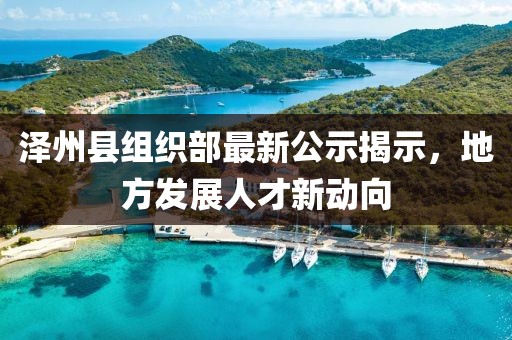 澤州縣組織部最新公示揭示，地方發(fā)展人才新動向