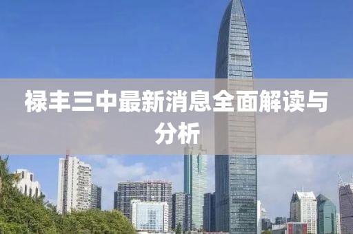 祿豐三中最新消息全面解讀與分析