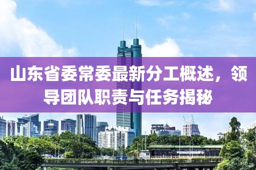 山東省委常委最新分工概述，領導團隊職責與任務揭秘
