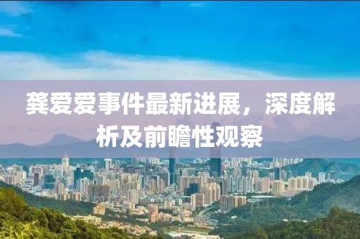龔愛愛事件最新進(jìn)展，深度解析及前瞻性觀察