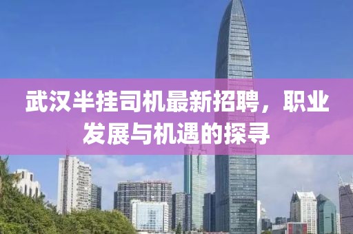 武漢半掛司機(jī)最新招聘，職業(yè)發(fā)展與機(jī)遇的探尋