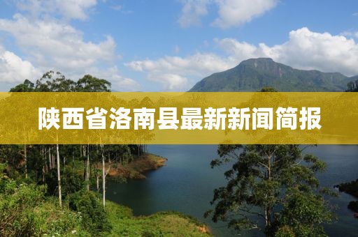 陜西省洛南縣最新新聞簡報(bào)