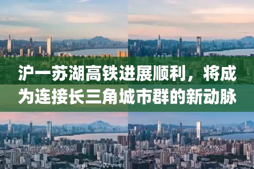 滬一蘇湖高鐵進(jìn)展順利，將成為連接長(zhǎng)三角城市群的新動(dòng)脈