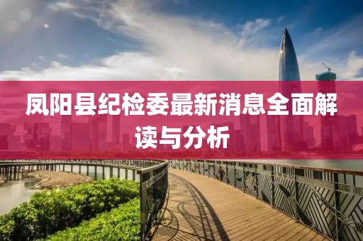 鳳陽縣紀(jì)檢委最新消息全面解讀與分析