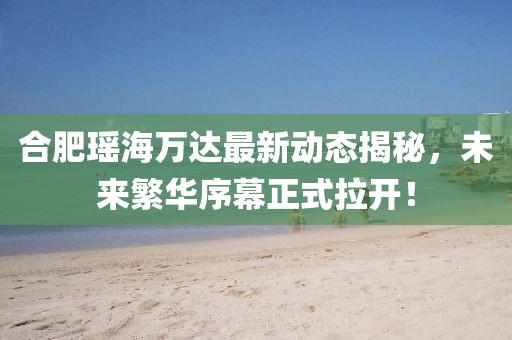 合肥瑤海萬(wàn)達(dá)最新動(dòng)態(tài)揭秘，未來(lái)繁華序幕正式拉開(kāi)！
