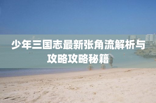 少年三國(guó)志最新張角流解析與攻略攻略秘籍