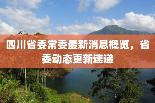 四川省委常委最新消息概覽，省委動態(tài)更新速遞