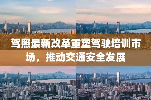 駕照最新改革重塑駕駛培訓(xùn)市場(chǎng)，推動(dòng)交通安全發(fā)展