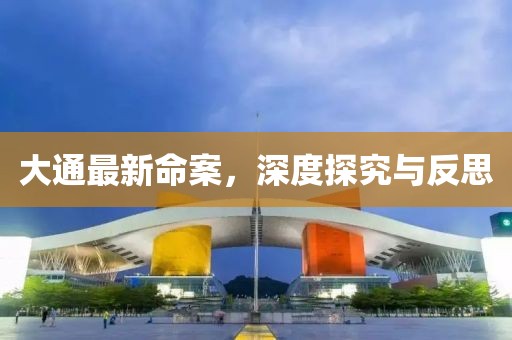 大通最新命案，深度探究與反思