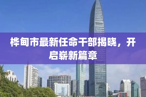 樺甸市最新任命干部揭曉，開(kāi)啟嶄新篇章