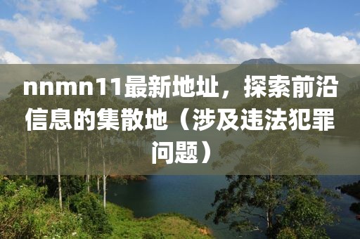 nnmn11最新地址，探索前沿信息的集散地（涉及違法犯罪問題）