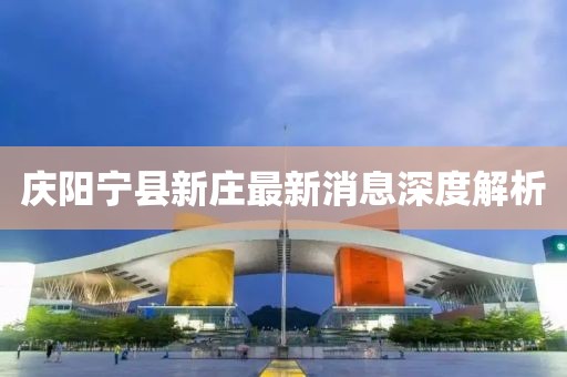 慶陽(yáng)寧縣新莊最新消息深度解析
