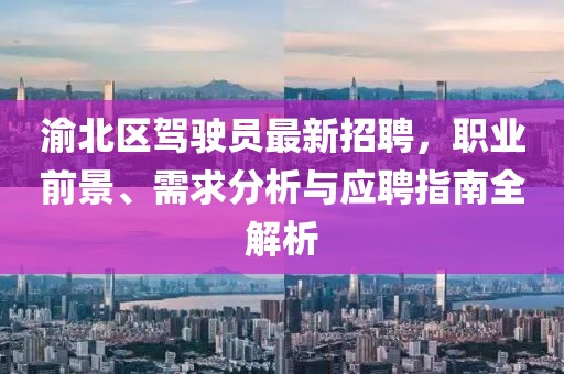渝北區(qū)駕駛員最新招聘，職業(yè)前景、需求分析與應(yīng)聘指南全解析